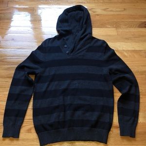 Express Mens' Striped Hooded Sweater